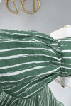 Striped Belted Tunic Green