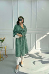 Striped Belted Tunic Green
