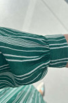 Striped Belted Tunic Emerald Green