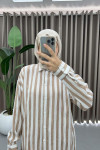 Striped Suit Brown