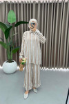 Striped Suit Brown