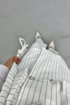 Striped Vest Set White