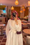 Sare Fashion Dacron Tie Dress White