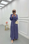 Sare Fashion Wave Pattern Jacquard Dress Lilac