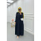 Sare Fashion Wave Pattern Jacquard Dress Black