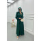 Sare Fashion Wave Pattern Jacquard Dress Emerald Green