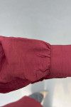 Sare Fashion Lace Detailed Baby Collar Shirt Claret Red