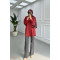 Sare Fashion Lace Detailed Baby Collar Shirt Claret Red
