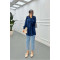 Sare Fashion Lace Detailed Baby Collar Shirt Navy Blue