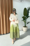Sare Fashion Gradient Patterned Tie Dress Pistachio Green