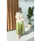 Sare Fashion Gradient Patterned Tie Dress Pistachio Green