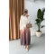 Sare Fashion Gradient Patterned Tie Dress Dusty Rose