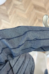 Sare Fashion Denim Textured Jacket Navy Blue