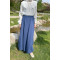 Sare Fashion Denim Textured Princess Viral Skirt Blue