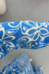 Sare Fashion Patterned Tie Dress Blue