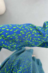 Sare Fashion Patterned Tie Dress Blue