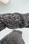 Sare Fashion Patterned Tie Dress Black