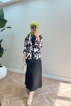 Sare Fashion Patterned Jacket Black