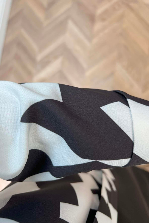 Sare Fashion Patterned Jacket Black