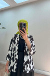 Sare Fashion Patterned Jacket Black
