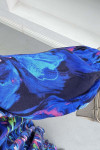 Patterned Dress Navy Blue