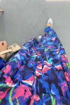 Patterned Dress Navy Blue