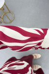 Sare Fashion Patterned Shirt Burgundy