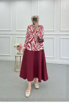 Sare Fashion Patterned Shirt Burgundy