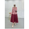 Sare Fashion Patterned Shirt Burgundy
