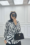 Sare Fashion Patterned Shirt Black