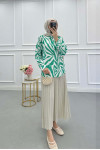 Sare Fashion Patterned Shirt Green