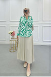 Sare Fashion Patterned Shirt Green