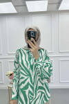 Sare Fashion Patterned Shirt Green