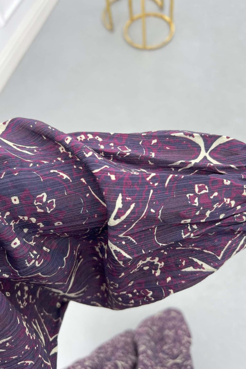 Sare Fashion Patterned Mango Dress Purple