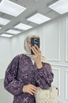 Sare Fashion Patterned Mango Dress Purple