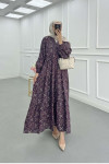 Sare Fashion Patterned Mango Dress Purple