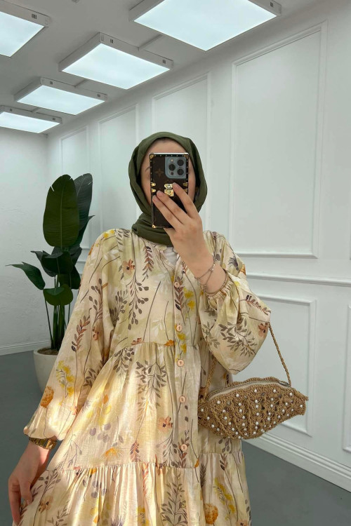 Sare Fashion Patterned Mango Dress Green Sare Fashion Patterned Mango Dress Green