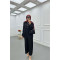 Sare Fashion Patterned Satin Suit Black