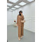 Sare Fashion Patterned Satin Suit Mink