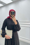 Patterned Glittery Dress Black