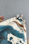 Sare Fashion Patterned Viscose Dress Beige