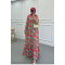 Sare Fashion Patterned Viscose Dress Fuchsia