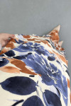 Sare Fashion Patterned Viscose Dress Blue