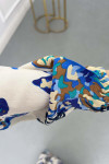 Sare Fashion Patterned Viscose Dress Blue