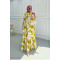 Sare Fashion Patterned Viscose Dress Oil Green