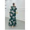 Sare Fashion Patterned Viscose Dress Green
