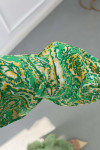 Sare Fashion Patterned Viscose Dress Green