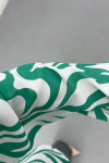 Sare Fashion Patterned Viscose Shirt Green