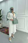 Textured Shirt Tunic White