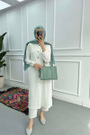 Textured Shirt Tunic White